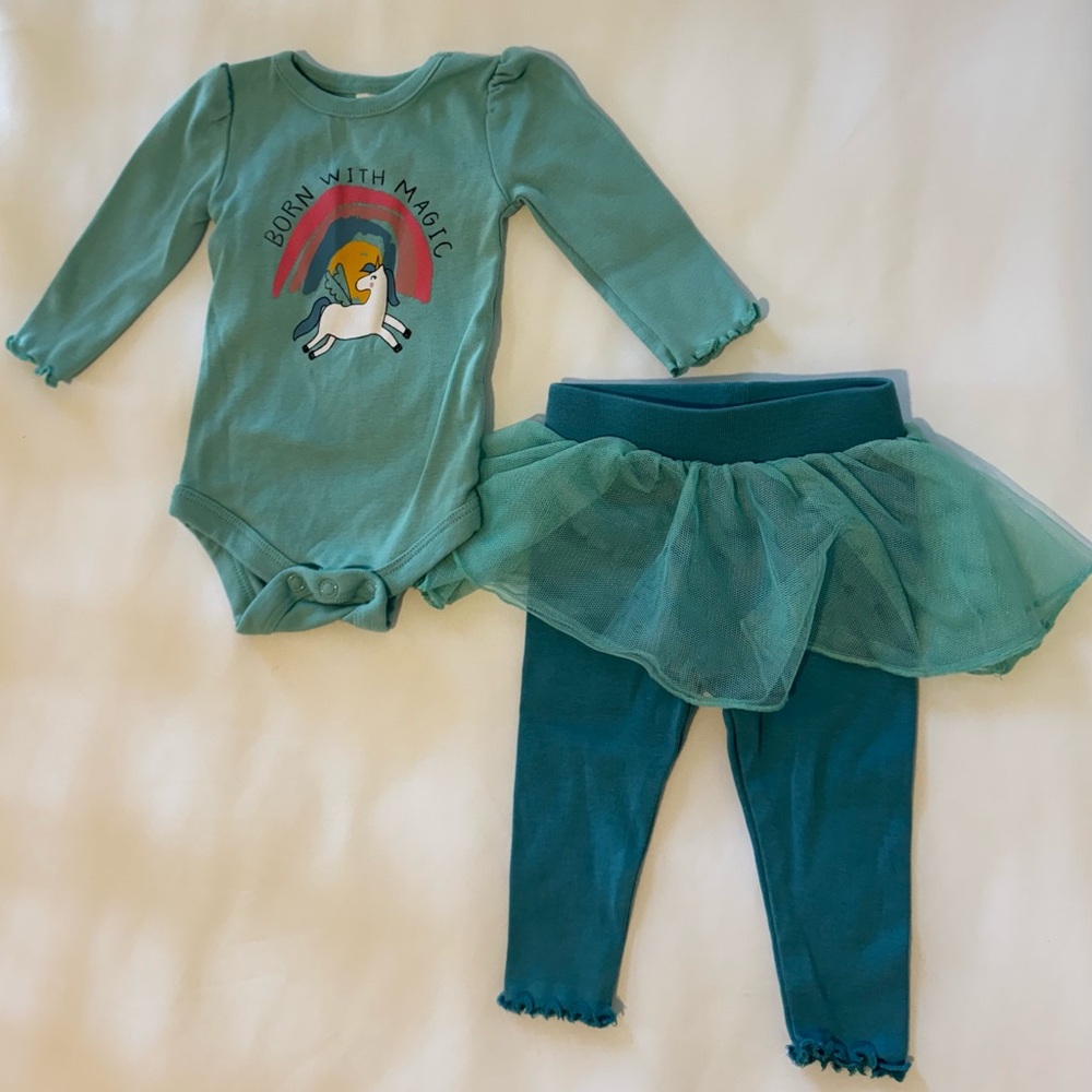 Okie Dokie Green Unicorn Kids Matching Set